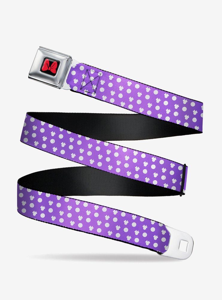 Disney Minnie Mouse Ears Monogram Dots Seatbelt Belt