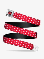 Disney Minnie Mouse Polka Dot Mini Silhouette Seatbelt Belt