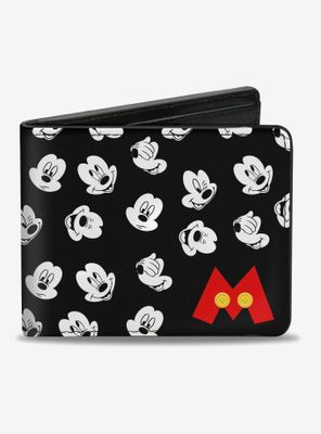Disney Mickey Mouse Expressions Button Logo Bi-Fold Wallet