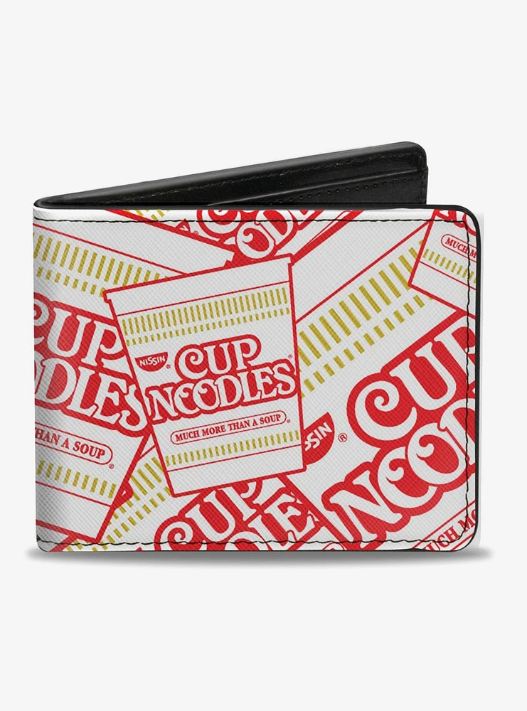 Nissin Cup Noodles Cups Stacked Bi-Fold Wallet