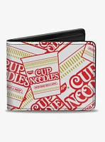 Nissin Cup Noodles Cups Stacked Bi-Fold Wallet