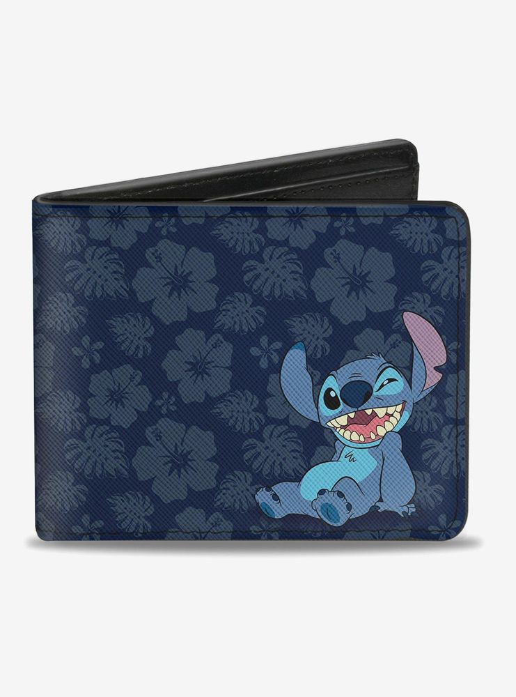 Boxlunch Disney Lilo & Stitch Winking Stitch Pose Bi-Fold Wallet