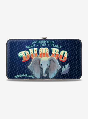 Disney Dumbo Face Feather Astound Your Mind Eyes Hearts Circus Sign Hinged Wallet