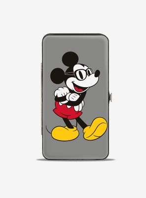 Disney Mickey Mouse Arms Crossed Walking Poses Hinged Wallet