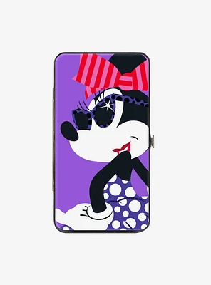 Disney Minnie Mouse Over Shoulder Pose Dots Hinged Wallet