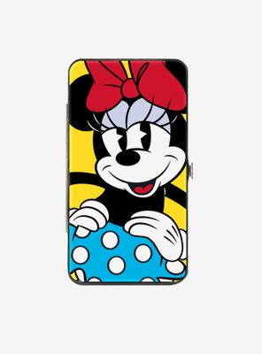 Disney Minnie Mouse Smiling Pose Dots Hinged Wallet
