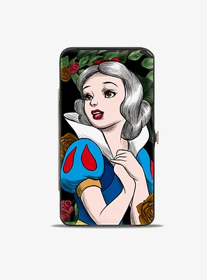 Disney Snow White Pose Sketch Roses Hinged Wallet