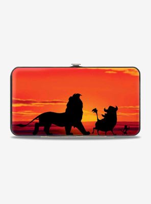 Disney The Lion King Hakuna Matata Simba Pumbaa Timon Sunset Silhouette Hinged Wallet