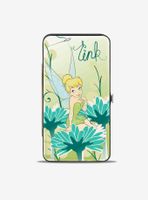 Disney Tinker Bell Tink Sitting On Flower Pose Hinged Wallet