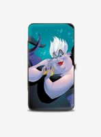 Disney The Little Mermaid Ursula Pose Jetsam Face Bubbles Hinged Wallet