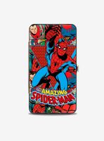 Marvel Spider-Man: The Amazing Spider-Man Action Pose Retro Comic Blocks Hinged Wallet