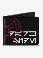 Star Wars Aurebesh Dark Side Galactic Empire Insignia Bi-Fold Wallet