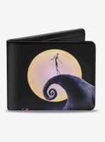 The Nightmare Before Christmas Jack Full Moon Pose Pumpkin Patch Bi-Fold Wallet