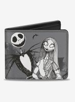 The Nightmare Before Christmas Jack Sally Zero Cemetery Scene Bi-Fold Wallet