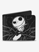 The Nightmare Before Christmas Jack Thinking Pose Thorny Vine Bi-Fold Wallet