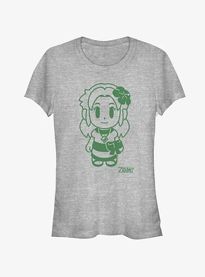 Nintendo The Legend of Zelda: Link's Awakening Marin Avatar Outline Girls T-Shirt