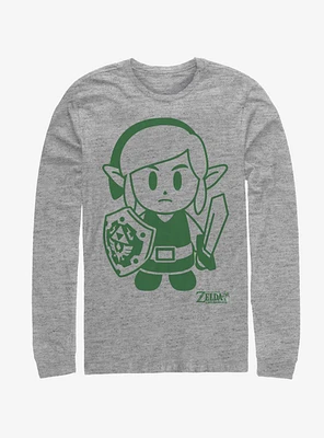 Nintendo The Legend of Zelda: Link's Awakening Link Avatar Outline Long-Sleeve T-Shirt
