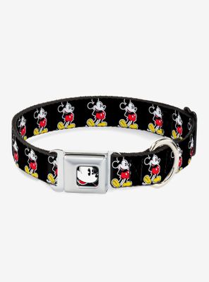 Disney Classic Mickey Mouse Pose Seatbelt Buckle Dog Collar