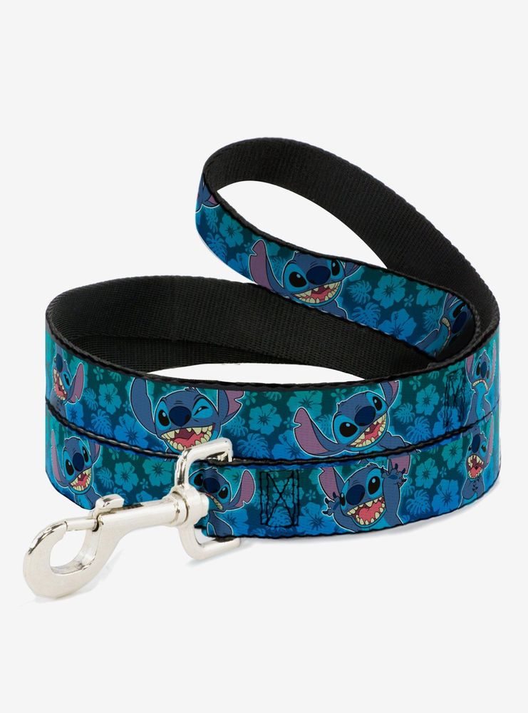 Disney Lilo & Stitch Expressions Hibiscus Collage Dog Leash