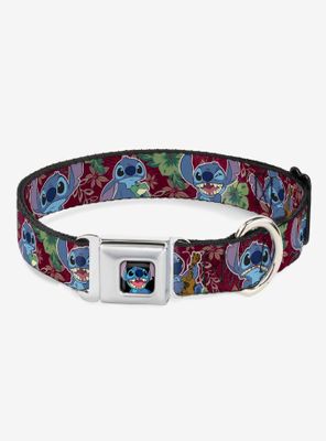 Disney Lilo & Stitch Expressions Tropical Flora Seatbelt Buckle Dog Collar