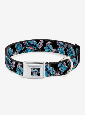 Disney Lilo & Stitch Poses Hibiscus Sketch Seatbelt Buckle Dog Collar