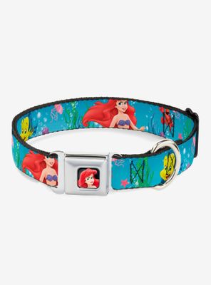 Disney The Little Mermaid Ariel Sebastian Flounder Scene Seatbelt Buckle Dog Collar