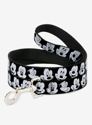 Disney Mickey Mouse Expressions Close Up Dog Leash