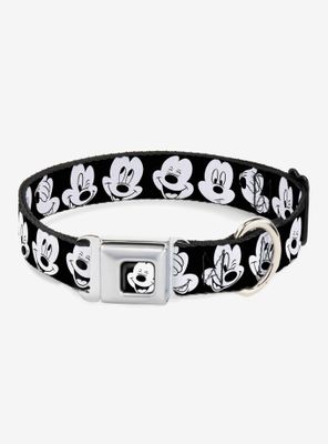 Disney Mickey Mouse Expressions Close Up Seatbelt Buckle Dog Collar