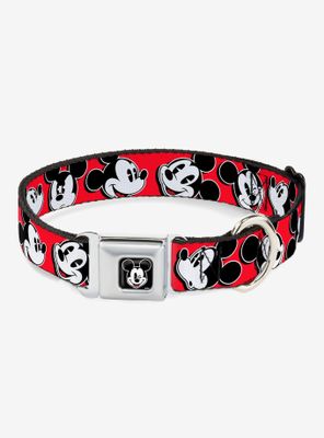 Disney Mickey Mouse Expressions Seatbelt Buckle Dog Collar