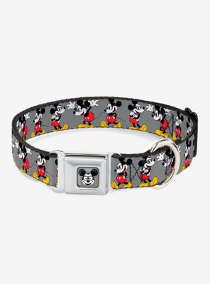 Disney Mickey Mouse Glasses Poses Seatbelt Buckle Dog Collar
