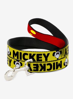 Disney Mickey Mouse Smiling Up Pose Flip Buttons Dog Leash