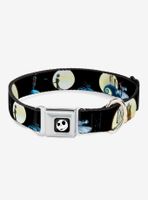 The Nightmare Before Christmas Jack And Sally Moon Scenes Seatbelt Buckle Dog Collar