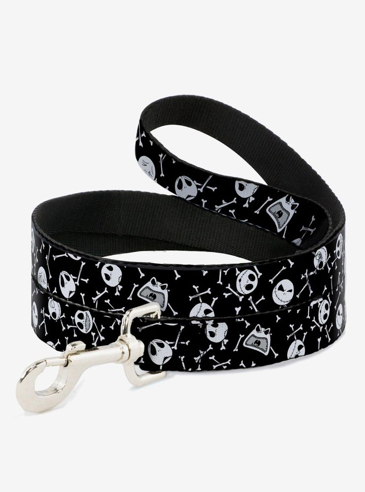 The Nightmare Before Christmas Jack Expressions Bones Scattered Dog Leash