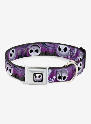 The Nightmare Before Christmas Jack Expressions Ghosts Cemetery Seatbelt Buckle Dog Collar