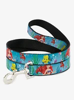 Disney The Little Mermaid Ariel Sebastian Flounder Scene Dog Leash
