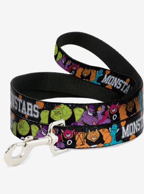 Space Jam Monstars 5 Player Pose Galaxy Black White Gray Dog Leash 6 Ft