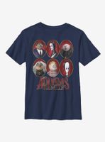 The Addams Family Portraits Youth T-Shirt