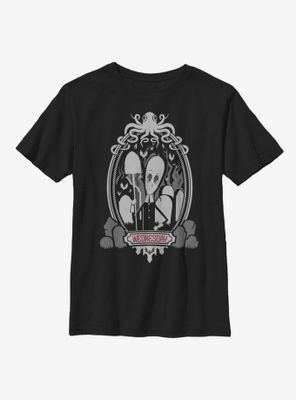 The Addams Family Wednesday Graveyard Frame Youth T-Shirt