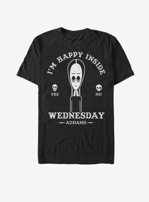 The Addams Family Wednesday Happy Inside T-Shirt