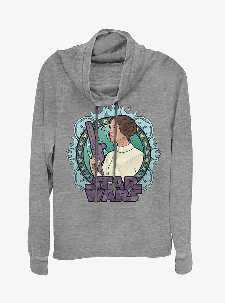 Star Wars Leia Glass Cowl Neck Long-Sleeve Girls Top