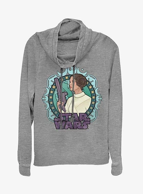 Star Wars Leia Glass Cowl Neck Long-Sleeve Girls Top