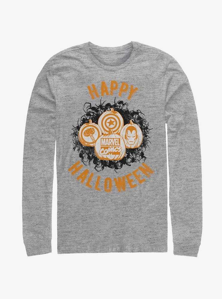 Marvel Avengers Happy Halloween Pumpkins Long-Sleeve T-Shirt