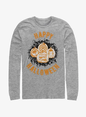Marvel Avengers Happy Halloween Pumpkins Long-Sleeve T-Shirt