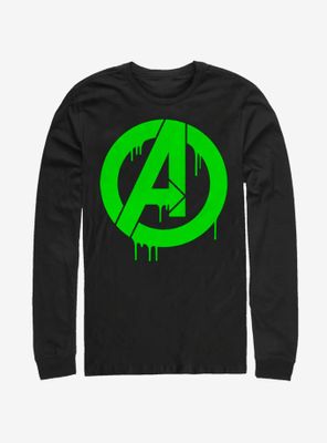 Marvel Avengers Green Slime Logo Long-Sleeve T-Shirt