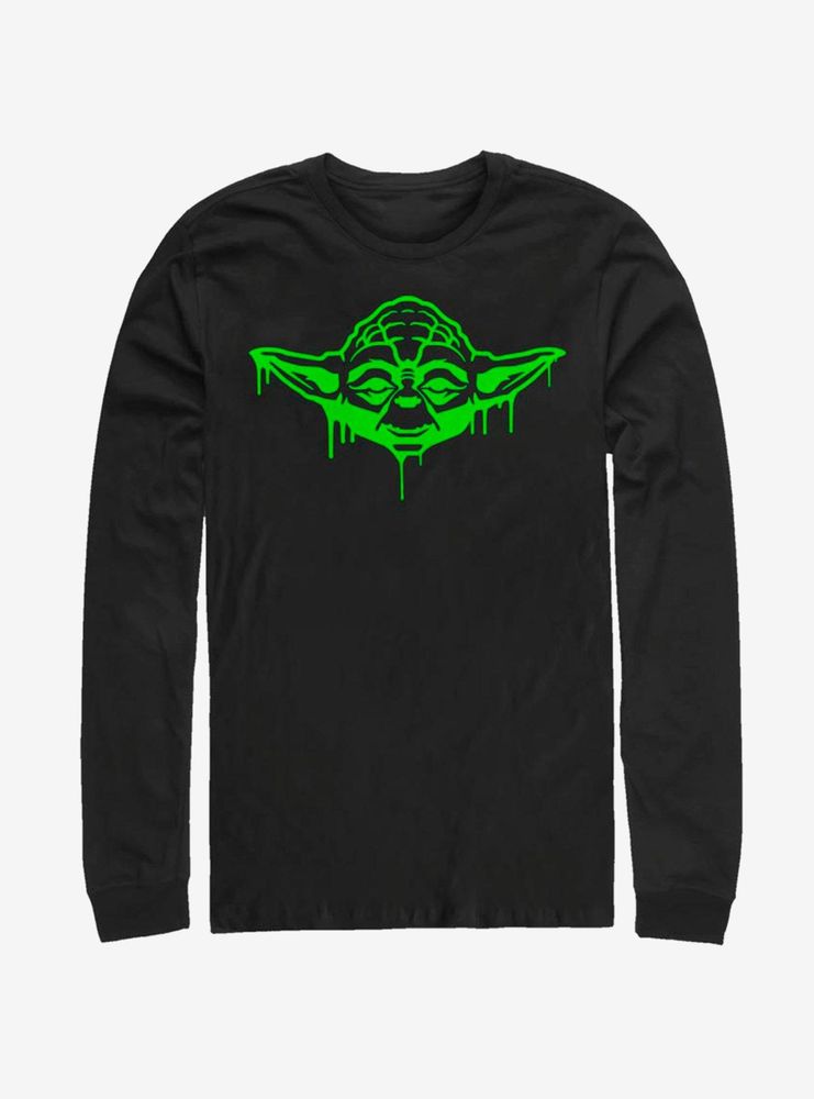 Star Wars Green Yoda Drip Long-Sleeve T-Shirt