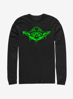 Star Wars Green Yoda Drip Long-Sleeve T-Shirt