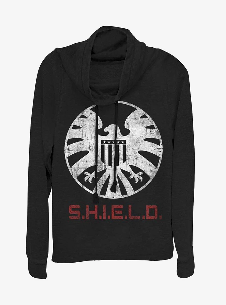 Marvel Avengers Shield Branding Cowlneck Long-Sleeve Womens Top