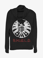 Marvel Avengers Shield Branding Cowlneck Long-Sleeve Womens Top