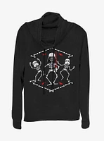 Star Wars Dark Side Skeletons Cowlneck Long-Sleeve Womens Top