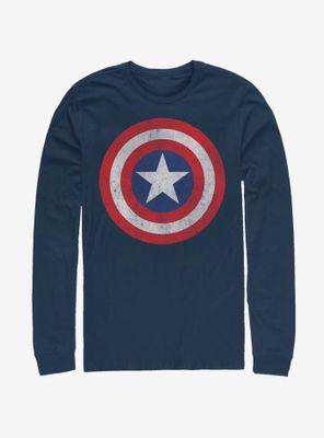 Marvel Captain America Classic Shield Logo Long-Sleeve T-Shirt